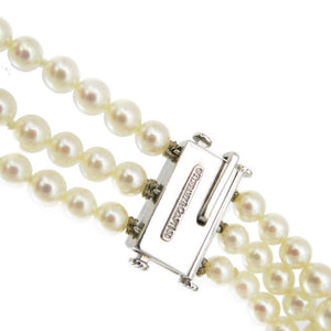 美品 ティファニー ジーグフェルド ベビーパール Pt950 ３べール ブレスレットプラチナ/ダイヤモンド/ベビーパール アクセサリー 真珠 0141【中古】TIFFANY&Co. レディース