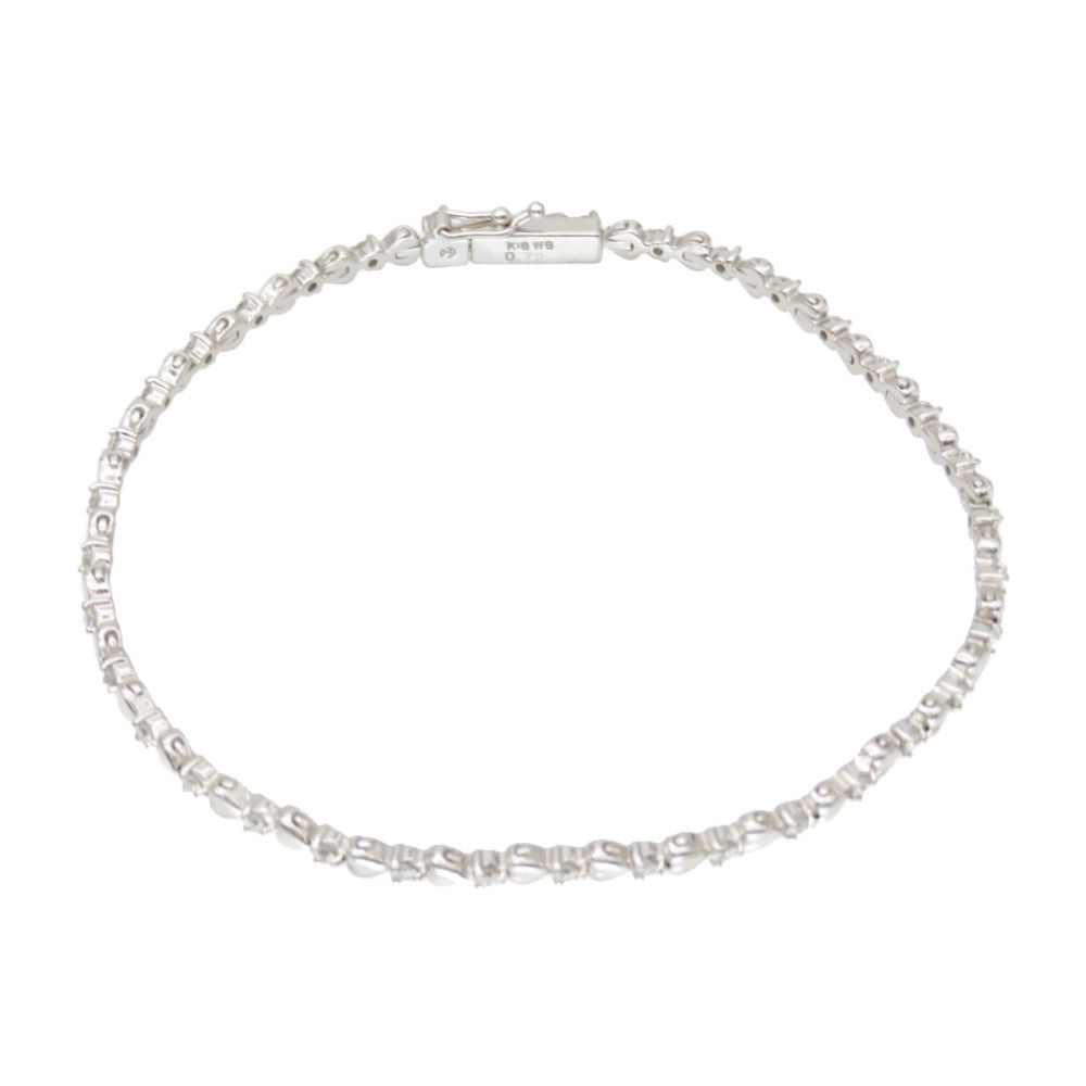 美品 タサキ ダイヤ0.72ct K18WG ブレスレット ダイヤモンド ホワイトゴールド ジュエリー アクセサリー 0150【中古】TASAKI レディース