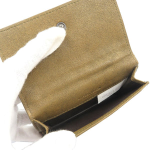 ボッテガヴェネタ イントレチャート トリコカラー カードケース 名刺入れ ブラウン 0155 【中古】BOTTEGA VENETA