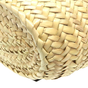 新品同様 ロエベ × スタジオ ジブリ バスケットバッグ スモール 籠 カーフ ヤシの葉 ブラウン ハンドバッグ カゴバッグ  0174 【中古】 LOEWE × STUDIO GHIBLI