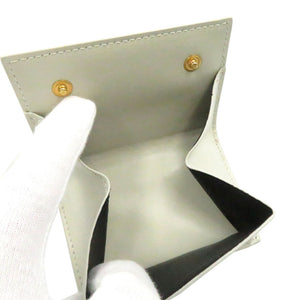 新品同様 サンローランパリ レザー ベージュ ゴールド金具 637420 コンパクトウォレット 三つ折り財布 637420 財布 0218 【中古】 SAINT LAURENT