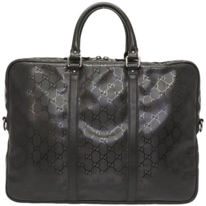 美品 グッチ GGインプリメ ブリーフケース ビジネスバッグ 201480 ブラック 黒 0234【中古】GUCCI メンズ