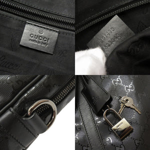 美品 グッチ GGインプリメ ブリーフケース ビジネスバッグ 201480 ブラック 黒 0234【中古】GUCCI メンズ