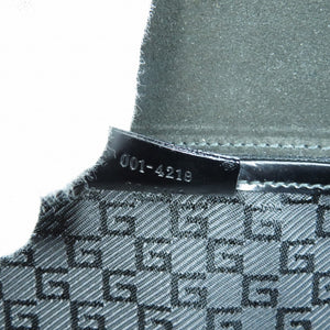 美品 グッチ キャンバス レザー ブラック ゴールド金具 001 4218 ショルダーバッグ バッグ 黒 0333 【中古】 GUCCI