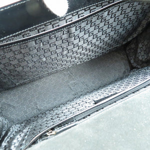 美品 グッチ キャンバス レザー ブラック ゴールド金具 001 4218 ショルダーバッグ バッグ 黒 0333 【中古】 GUCCI