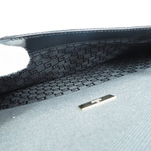 美品 グッチ キャンバス レザー ブラック ゴールド金具 001 4218 ショルダーバッグ バッグ 黒 0333 【中古】 GUCCI