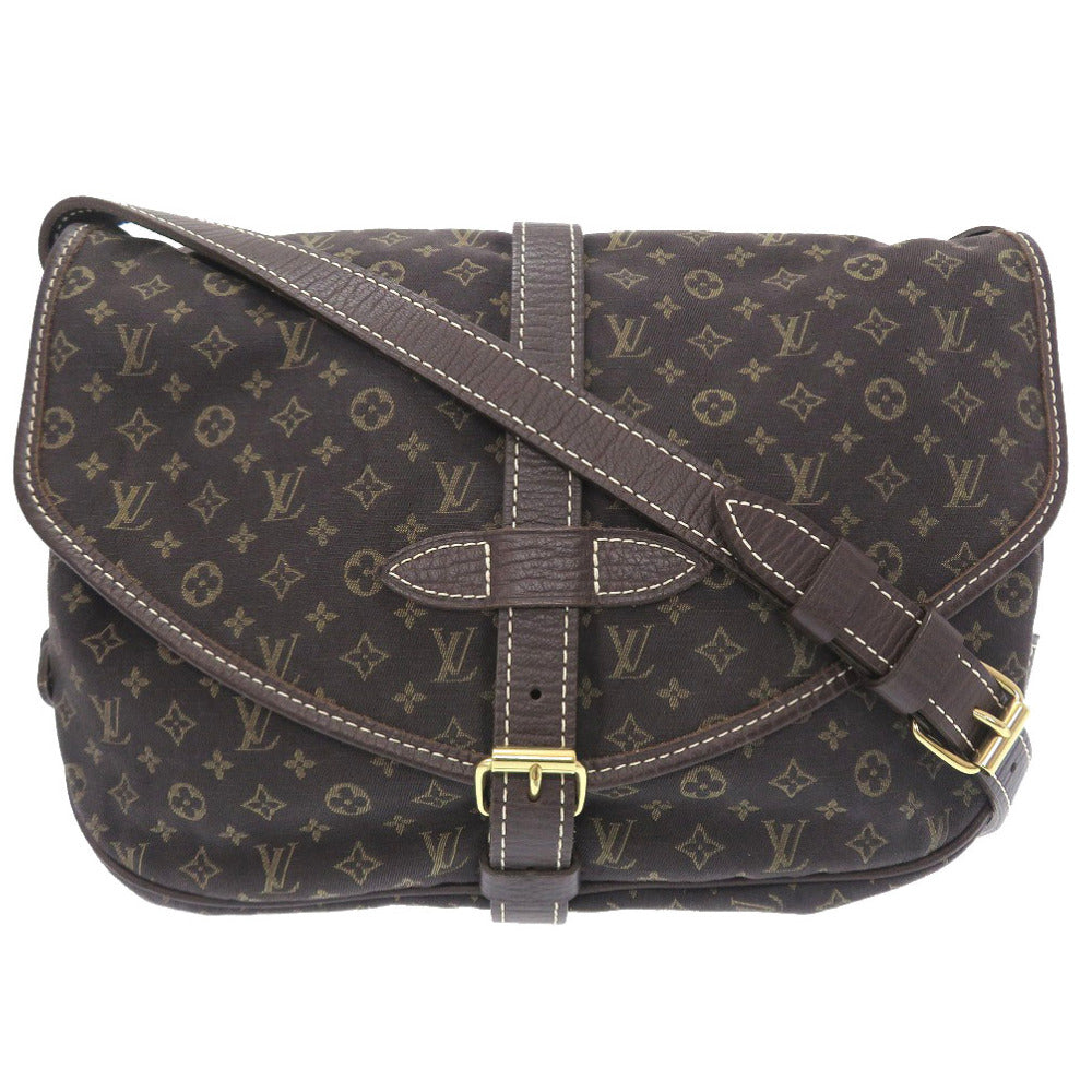 美品 ルイ ヴィトン モノグラム ミニ ラン ソミュール30 M95227 エベヌ ショルダーバッグ バッグ LV 0360 【中古】 LOUIS VUITTON