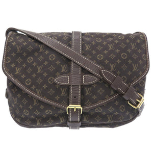美品 ルイ ヴィトン モノグラム ミニ ラン ソミュール30 M95227 エベヌ ショルダーバッグ バッグ LV 0360 【中古】 LOUIS VUITTON
