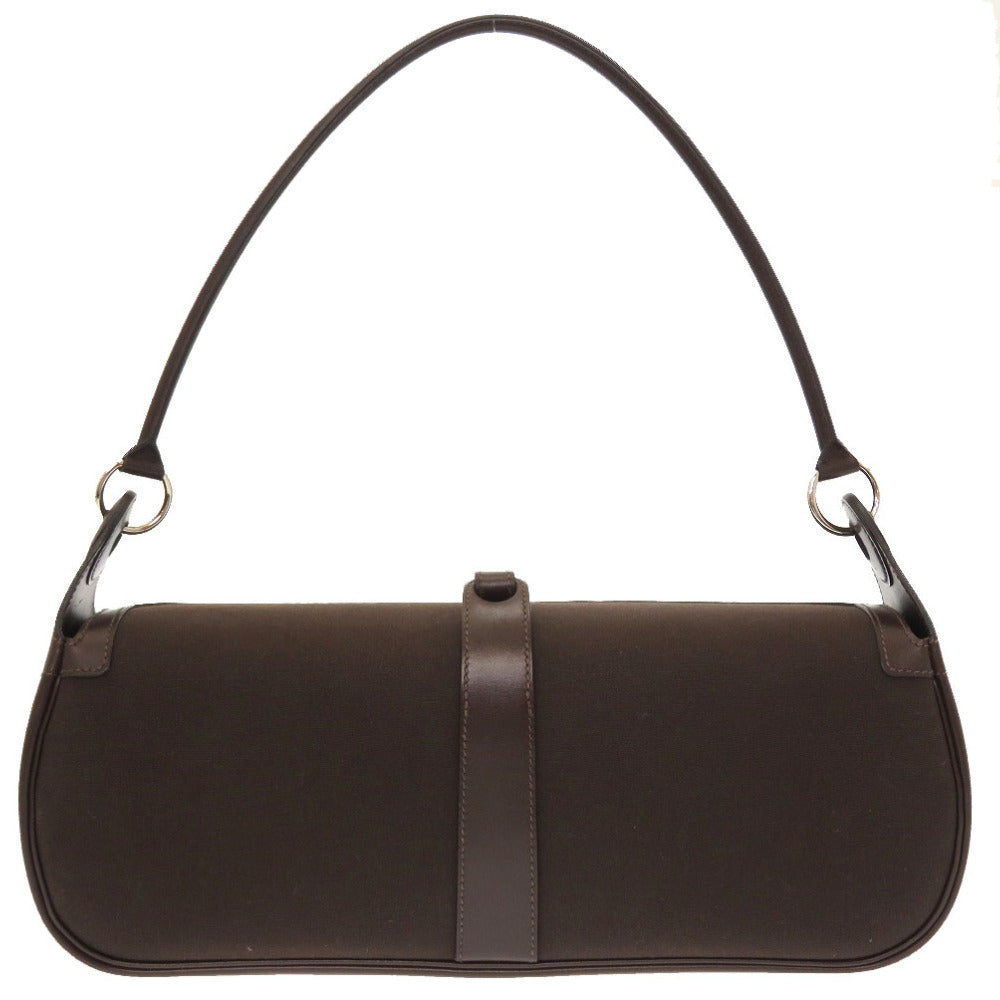 美品 エルメス ラグビー トワルオフィシエ ブラウン シルバー金具 □I刻印 ショルダーバッグ バッグ 茶 0374 【中古】 HERMES