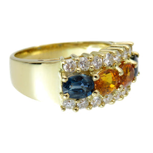 新品同様 サファイア S2.45ct / ダイヤ D0.69ct K18YG 7.6g リング 指輪 イエローゴールド 12号 ゴールド 0004【中古】ジュエリー アクセサリー レディース