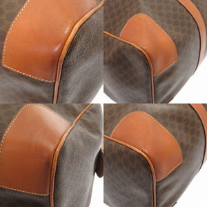 セリーヌ マカダム ボストンバッグ オールド ヴィンテージ ブラウン 0028【中古】CELINE