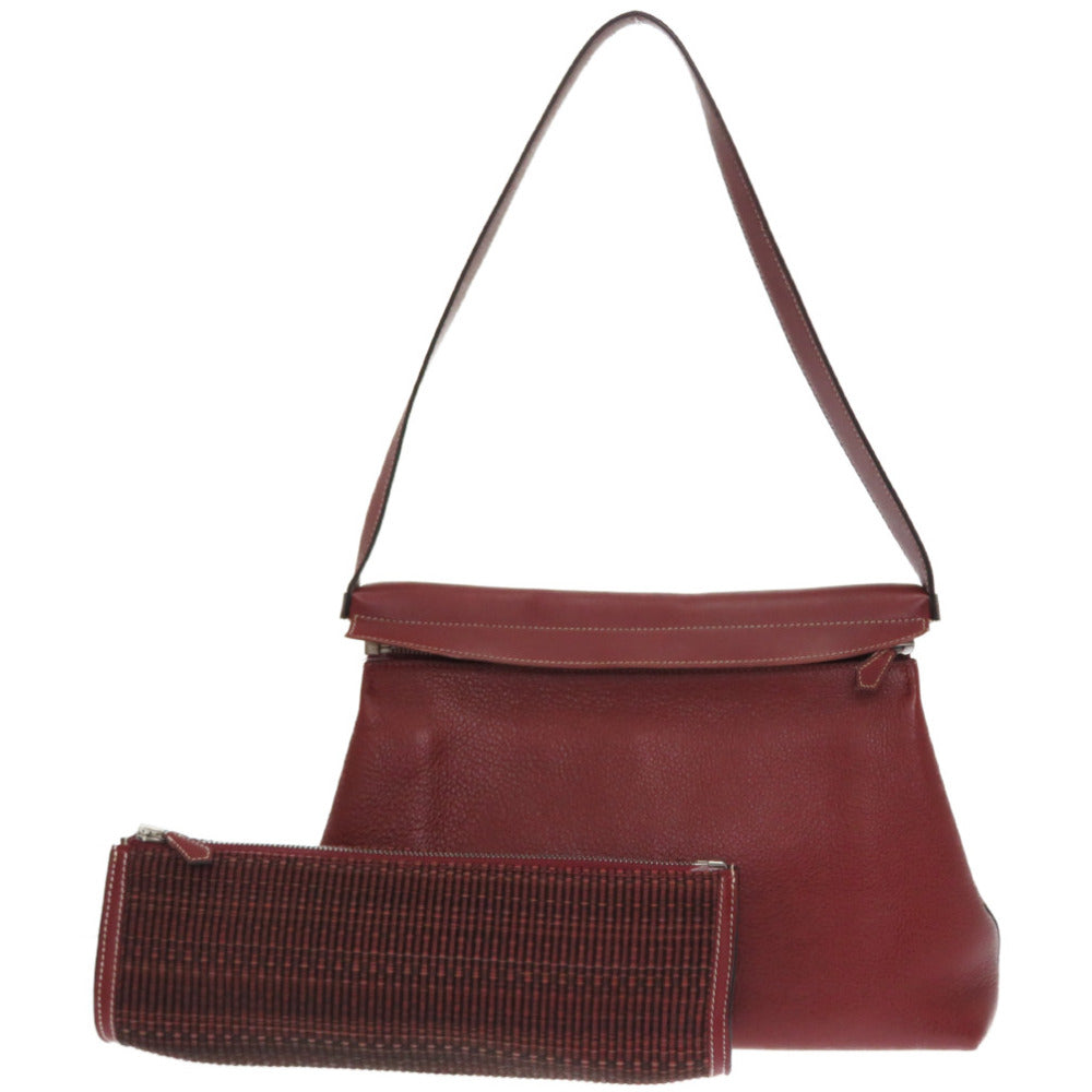 エルメス ヨーバッグ ブッフル/クリノラン ルージュアッシュ 変えバック付 ショルダーバッグ  0029【中古】HERMES