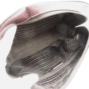 プラダ ミニボストン ブラウン レザー シルバー金具 ミニボストンバッグ ハンドバッグ バッグ 茶 0094 【中古】 PRADA