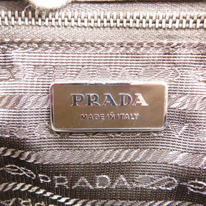 プラダ ミニボストン ブラウン レザー シルバー金具 ミニボストンバッグ ハンドバッグ バッグ 茶 0094 【中古】 PRADA