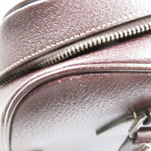 プラダ ミニボストン ブラウン レザー シルバー金具 ミニボストンバッグ ハンドバッグ バッグ 茶 0094 【中古】 PRADA