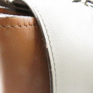 プラダ バイカラー ブラウン グレー レザー シルバー金具 ハンドバッグ バッグ 灰色 茶 0096 【中古】 PRADA