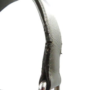 プラダ バイカラー ブラウン グレー レザー シルバー金具 ハンドバッグ バッグ 灰色 茶 0096 【中古】 PRADA