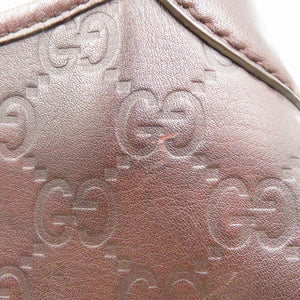 グッチ グッチシマ 145778 ワンショルダーバッグ ハンドバッグ ブラウン ゴールド金具 【中古】0098