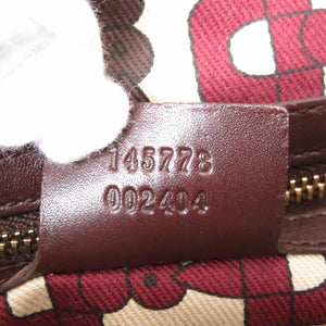 グッチ グッチシマ 145778 ワンショルダーバッグ ハンドバッグ ブラウン ゴールド金具 【中古】0098