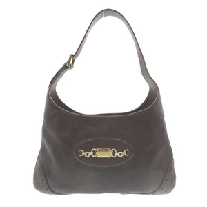 グッチ グッチシマ 145778 ワンショルダーバッグ ハンドバッグ ブラウン ゴールド金具 【中古】0098