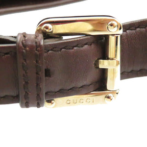 グッチ グッチシマ 145778 ワンショルダーバッグ ハンドバッグ ブラウン ゴールド金具 【中古】0098