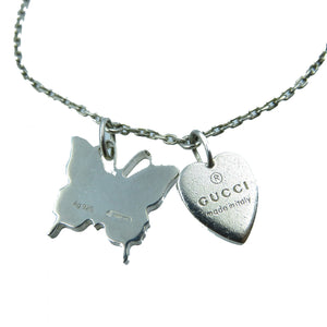 グッチ バタフライ ハート シルバー925 ブレスレット アクセサリー 0142 【中古】 GUCCI