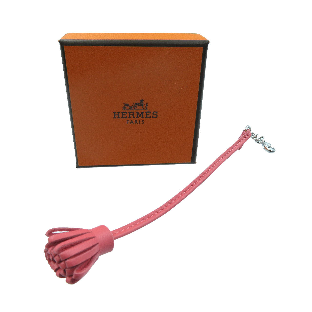 エルメス カルメンチータ プティ ポンポン17 アニューミロ ローズアザレ キーホルダー チャーム 0144 【中古】 HERMES