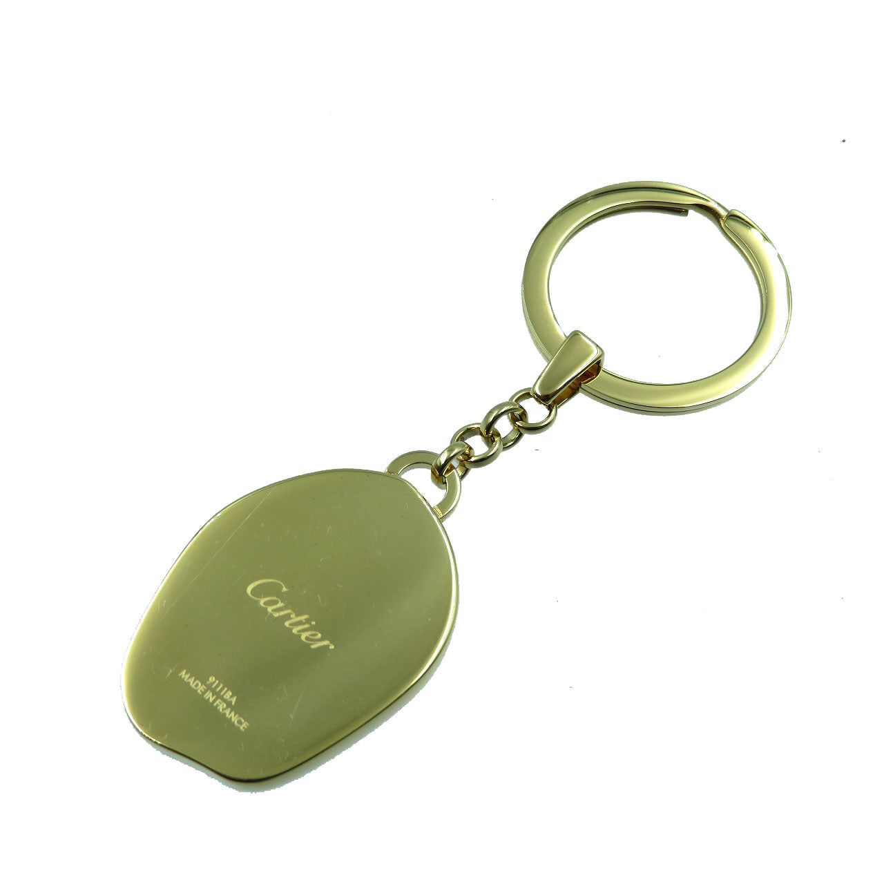 美品 カルティエ デコール CCロゴ キーホルダー キーリング チャーム ゴールド メタル 0149【中古】Cartier