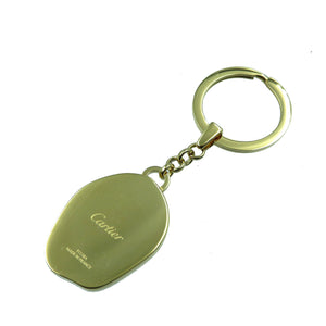 美品 カルティエ デコール CCロゴ キーホルダー キーリング チャーム ゴールド メタル 0149【中古】Cartier