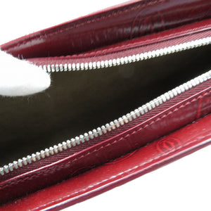 カルティエ ハッピーバースデー レザー ボルドー シルバー金具 ワンショルダー ハンドバッグ レッド 赤 0160 【中古】 Cartier