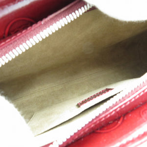 カルティエ ハッピーバースデー レザー ボルドー シルバー金具 ワンショルダー ハンドバッグ レッド 赤 0160 【中古】 Cartier