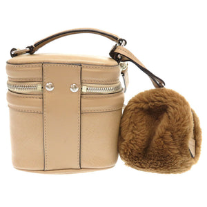 美品 ハンティング ワールド レザー ベージュ バニティバッグ 2WAY ショルダーバッグ バッグ ポーチ付 0198 【中古】 HUNTING WORLD