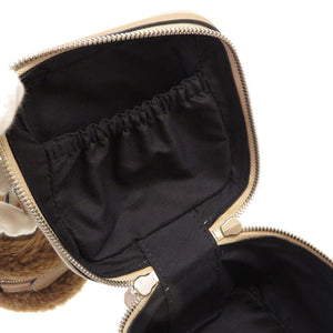 美品 ハンティング ワールド レザー ベージュ バニティバッグ 2WAY ショルダーバッグ バッグ ポーチ付 0198 【中古】 HUNTING WORLD