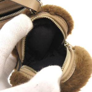 美品 ハンティング ワールド レザー ベージュ バニティバッグ 2WAY ショルダーバッグ バッグ ポーチ付 0198 【中古】 HUNTING WORLD