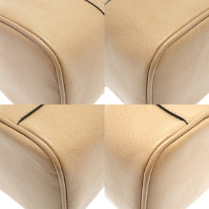 美品 ハンティング ワールド レザー ベージュ バニティバッグ 2WAY ショルダーバッグ バッグ ポーチ付 0198 【中古】 HUNTING WORLD