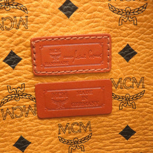 美品 エム シー エム モノグラム 柄 PVC ブラウン トートバッグ バッグ 茶 0227 【中古】 MCM