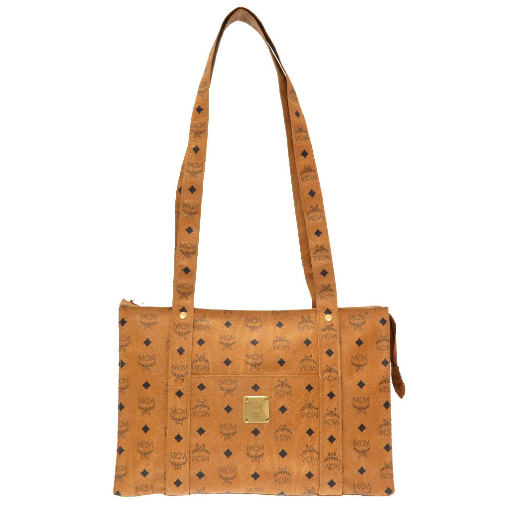 美品 エム シー エム モノグラム 柄 PVC ブラウン トートバッグ バッグ 0228 【中古】 MCM