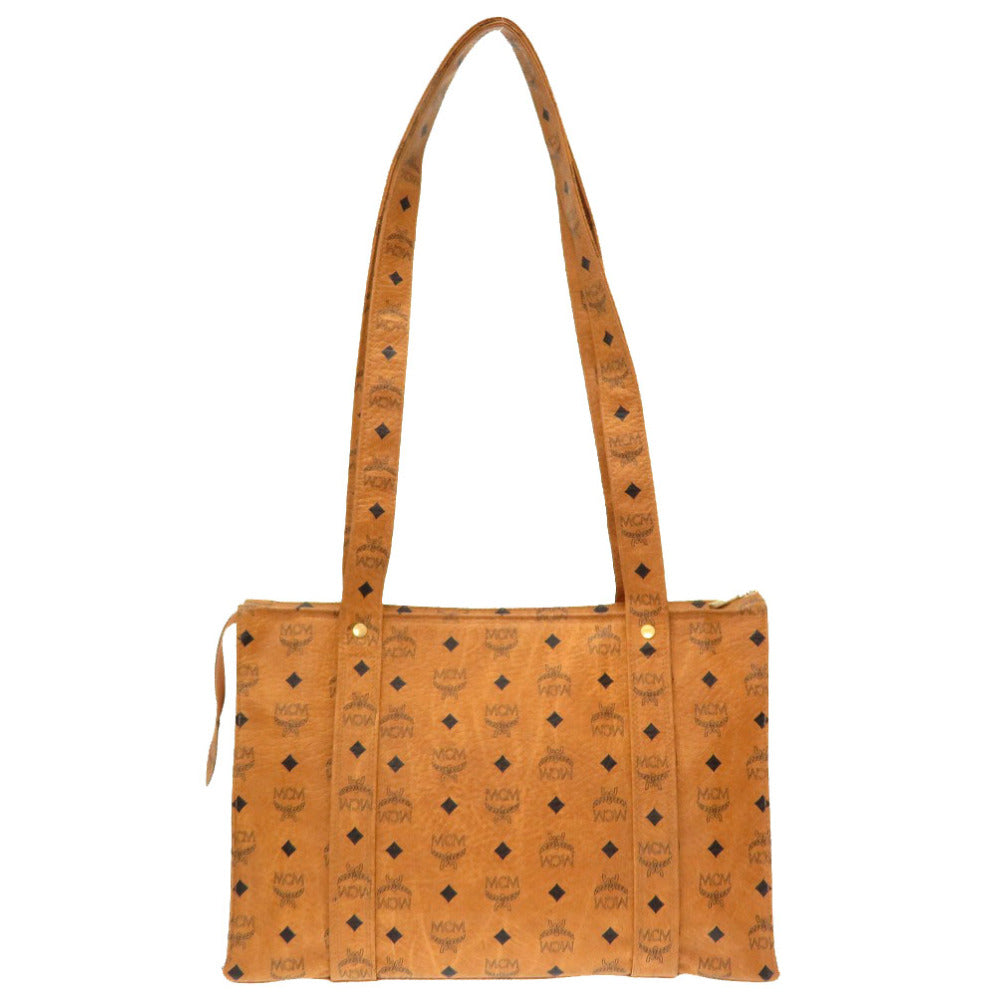 美品 エム シー エム モノグラム 柄 PVC ブラウン トートバッグ バッグ 0228 【中古】 MCM