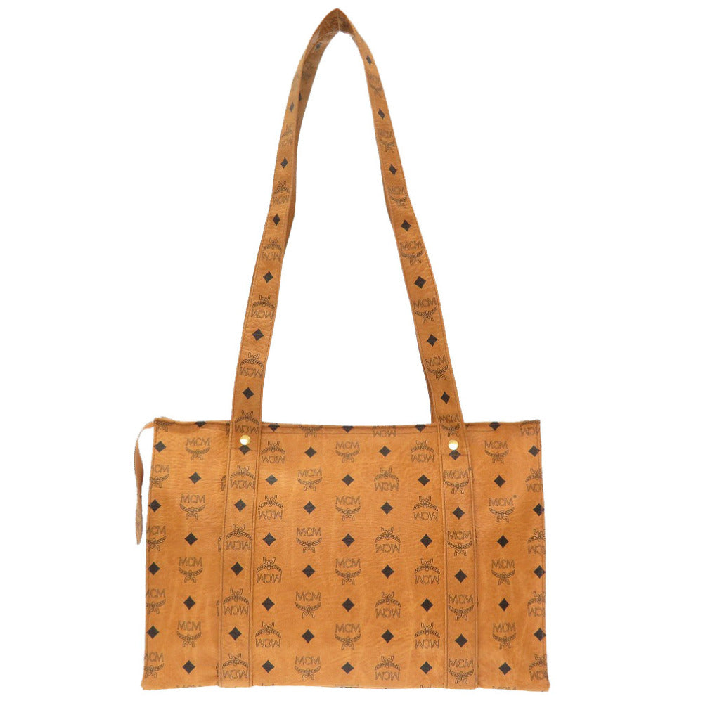 美品 エム シー エム モノグラム 柄 PVC ブラウン トートバッグ バッグ 茶 0230 【中古】 MCM