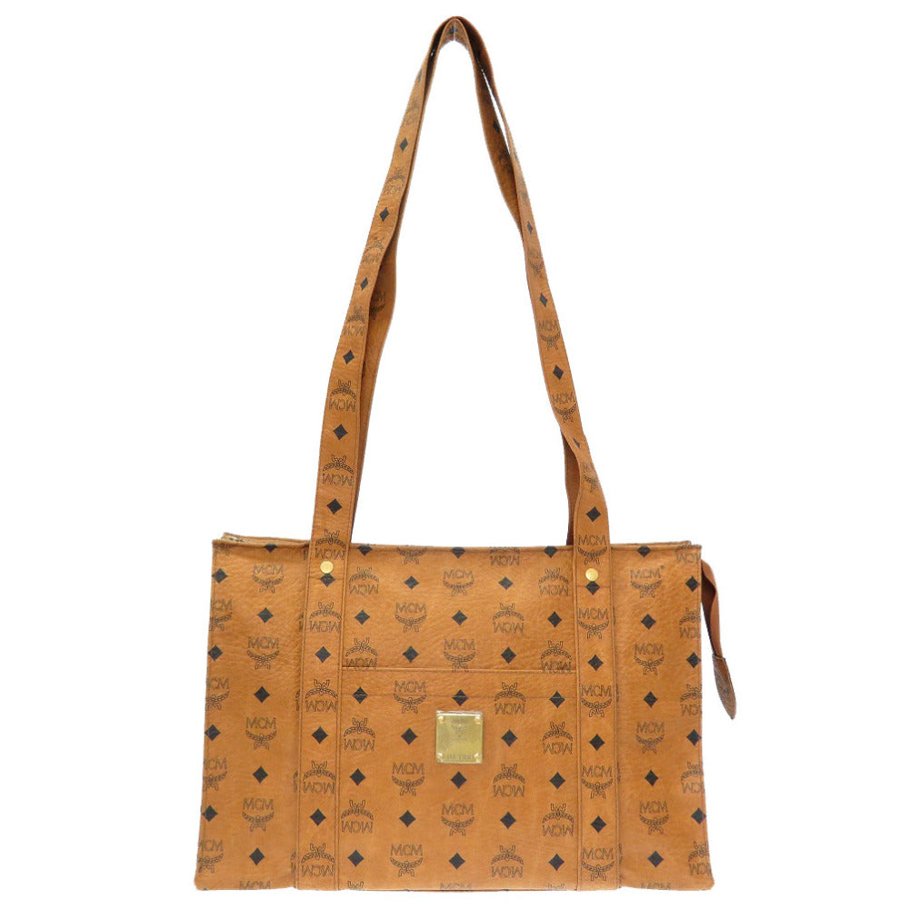 美品 エム シー エム モノグラム 柄 PVC ブラウン トートバッグ バッグ 茶 0231 【中古】 MCM