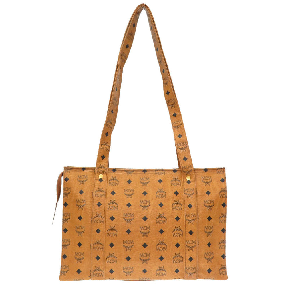 美品 エム シー エム モノグラム 柄 PVC ブラウン トートバッグ バッグ 茶 0231 【中古】 MCM