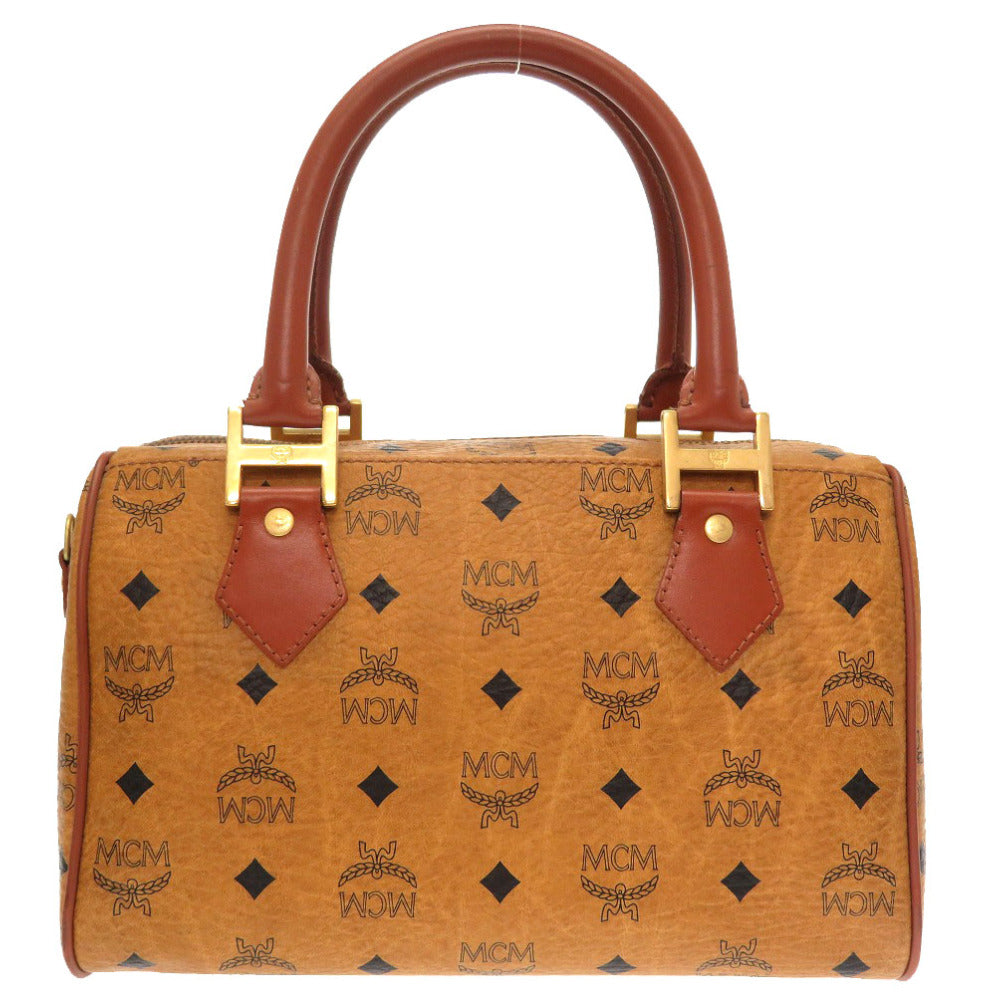 美品 エム シー エム MCM モノグラム 柄 ロゴ PVC 2WAY ハンドバッグ バッグ 茶 0239 【中古】 MCM