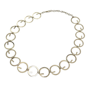 美品 グッチ GG シルバーチェーン ベルト ステンレス 0248 【中古】 GUCCI