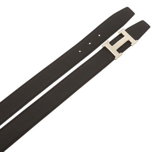 美品 エルメス Hベルト ブラウン オレンジ リバーシブル レザー バックル ゴールド シルバー金具 ベルト 0249 【中古】 HERMES メンズ