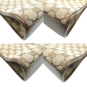 グッチ ジャッキー 002 1065 GG柄 トートバッグ ハンドバッグ ベージュ GGキャンバス 0013【中古】GUCCI