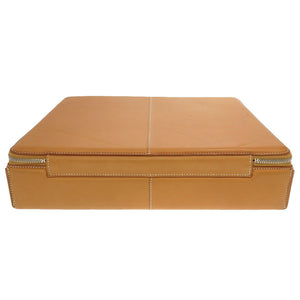 エルメス エールライトMM ヴァッシュ ナチュラル シルバー金具 □I刻印 ブリーフケース バッグ 茶 0031 【中古】 HERMES メンズ