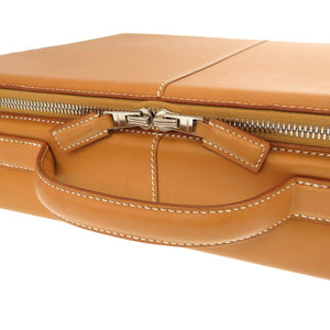 エルメス エールライトMM ヴァッシュ ナチュラル シルバー金具 □I刻印 ブリーフケース バッグ 茶 0031 【中古】 HERMES メンズ
