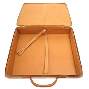 エルメス エールライトMM ヴァッシュ ナチュラル シルバー金具 □I刻印 ブリーフケース バッグ 茶 0031 【中古】 HERMES メンズ
