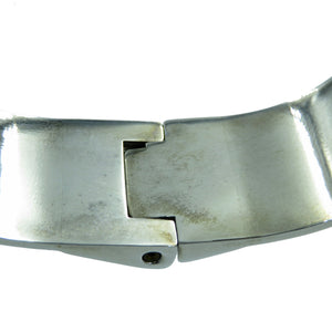 グッチ Ｇロゴ ブラック シルバー エナメル ブレスレット バングル 黒 0039 【中古】 GUCCI