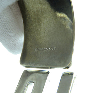 グッチ Ｇロゴ ブラック シルバー エナメル ブレスレット バングル 黒 0039 【中古】 GUCCI